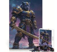 Anthropomorphic Lion Warrior Adult Jigsaw1000 Pieces Sharp Mind High Def Print Family Activity Birthday Art Gift (38x26cm)