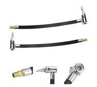 ANTHYTA Tyre Valve Connector,Pump Connector,2Pcs Inflator Pump Hose Adapter with Locking Air Tyre Tire Chuck Car Tire Hoses Motorcycle Valve Air Rubber Hose for Motorcycle Bicycle Trucks Repair Tool