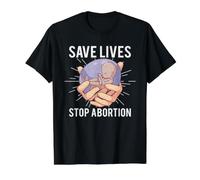 Anti Abortion Pro Life Choice Stop Unborn Lives Conservative Value Graphic T-Shirt, Men, Black, M
