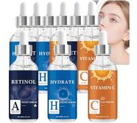 Anti-Aging Face Serum Set, Dark Spot Corrector, Retinol Resurfacing Serum, Skin Renewing Vitamin C Essence, Vitamin C Brightening Facial Essence for Brightening, Hydrating, Firming Skin (3SET)