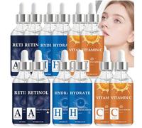 Anti-Aging Face Serum Set, Dark Spot Corrector, Retinol Resurfacing Serum, Skin Renewing Vitamin C Essence, Vitamin C Brightening Facial Essence for Brightening, Hydrating, Firming Skin (4SET)