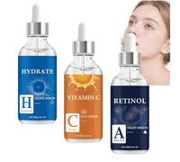 Anti-Aging Face Serum Set, Dark Spot Corrector, Retinol Resurfacing Serum, Skin Renewing Vitamin C Essence, Vitamin C Brightening Facial Essence for Brightening, Hydrating, Firming Skin (1SET)