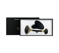 Anti-Aging Jade Black Obsidian Roller and Gua Sha Spa Set - Massager & Sculpting Tools for Eyes, Face, Neck and Body. Helps Reduce The Appearance of Wrinkles, Fine Lines, Soothes & De-Puffs Skin