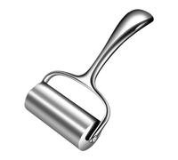 Anti-Aging Stainless Steel Kitchen Utensil Rolling Pin with Ergonomic Handle for Pizza, Bread, Fondant, Cakes,