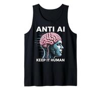 Anti AI Robot Machine Data Prompt Engineer AI Tank Top
