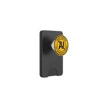 Anti-AI Trust Deficit Badge Grunge Style PopSockets PopWallet for MagSafe