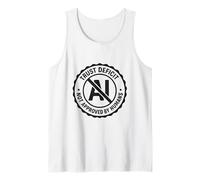 Anti-AI Trust Deficit Badge Grunge Style Tank Top