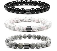 Anti Alcohol Bracelet - 2025 GM Magnetic Sobriety Bracelet for Men & Women,Adjustable Glame Anti Alcohol Magnetic Bracelets,Reduces Alcohol Cravings,Relieves Anxiety & Withdrawal Stress (Mixed*3)