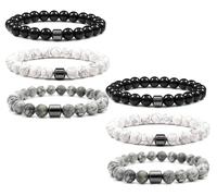 Anti Alcohol Bracelet - 2025 GM Magnetic Sobriety Bracelet for Men & Women,Adjustable Glame Anti Alcohol Magnetic Bracelets,Reduces Alcohol Cravings,Relieves Anxiety & Withdrawal Stress (Mixed*6)