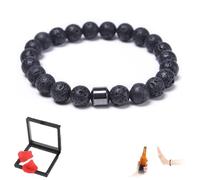 Anti Alcohol Bracelet, 2025 New Adjustable Magnetic Alcohol Rehabilitation Bracelet, Reduces The Urge to Drink, Unisex (Black A)