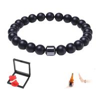 Anti Alcohol Bracelet, 2025 New Adjustable Magnetic Alcohol Rehabilitation Bracelet, Reduces The Urge to Drink, Unisex (Black C)