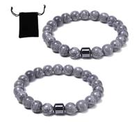 Anti Alcohol Bracelet, Alcohol Bracelet, Natural Relief for Alcohols Cravings, Reduce Alcohols Intake (2 PCS Map stone bracelet)