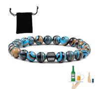Anti Alcohol Bracelet, Alcohol Bracelet, Natural Relief for Alcohols Cravings, Reduce Alcohols Intake (Dark Blue Malachite)