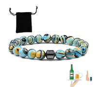 Anti Alcohol Bracelet, Alcohol Bracelet, Natural Relief for Alcohols Cravings, Reduce Alcohols Intake (Light Blue Malachite)