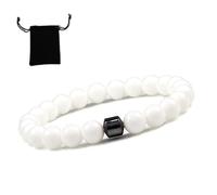 Anti Alcohol Bracelet, Alcohol Bracelet, Natural Relief for Alcohols Cravings, Reduce Alcohols Intake (White Porcelain)