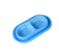 Anti-ant Cat Bowl Food Dish Proof Bowls Shallow Pet Feeding Rice Feral Station Pp Feeder Plastic Dog(Blue,37.00 * 20.00 * 4.00)