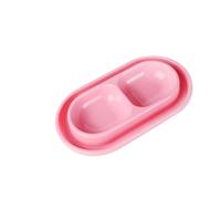 Anti-ant Cat Bowl Food Dish Proof Bowls Shallow Pet Feeding Rice Feral Station Pp Feeder Plastic Dog(Pink,37.00 * 20.00 * 4.00)