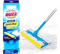 Anti-Bac Quick Mop & 3 Refill Clothes | BUZZ Hygienic Magic Cleaning | SPACE SAVER DESIGN | COMPACT | DIY | MULTIPURPOSE | HOME | KITCHEN FLOOR STARTER SET UK FREE P&P