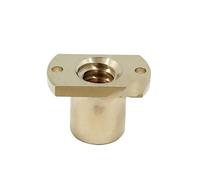 Anti-backlash ball screw 1pc T10-T40 Lead Screw H Nut Flange Brass Trapezoid Support Left Thread(T30 Pitch 6mm)