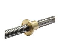 Anti-backlash ball screw 1PC T14 Trapezoidal Rod Lead Screw Thread 14mm Lead 3mm With Brass Nut Length 100mm-600mm(150mm)