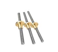 Anti-backlash ball screw 1pcs Screw T6 Lead 1mm Screw+Flang Cooper Ball Nut 100mm-1000m(600MM)