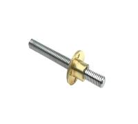 Anti-backlash ball screw 1pcs Stainless Steel Trapezoidal Threaded Screw T14*3 Large Screw Copper Nut(500mm)