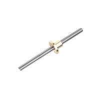 Anti-backlash ball screw 1PCS T6 Trapezoidal Rod Lead Screw Thread 6mm Lead 1mm With Brass Nut, L = 150mm-1000mm(950mm)