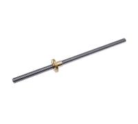 Anti-backlash ball screw Lead Screw T8 450mm Linear Guide 3D Printers Parts Helical Pitch1mm 2mm 4mm 8mm 10mm 12mm Trapezoidal Screws With Nut(Helical pitch 4mm)