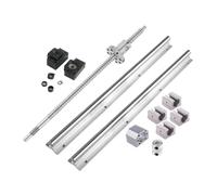 Anti-backlash ball screw SFU1605 Ball Screw End Machined+Nut Housing+BKBF12 Support+Coupler+2pcs SBR20 Linear Rail Support+4pcs SBR20UU Block Bearing(SBR-600 SFU-600)