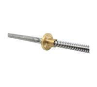 Anti-backlash ball screw T16 Lead Screw 100mm-1000mm Picth 4mm Lead 4mm Trapezoidal Screw With Brass Nut(350mm)