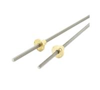 Anti-backlash ball screw T5 Screw Diameter 5mm Length 400mm Lead 1mm 2mm 4mm Trapezoidal Spindle 1pcs With Brass Nut(Lead 4mm)