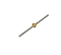 Anti-backlash ball screw T8 Lead Screw Lead 2mm Pitch 2mm OD8mm 100mm-1200mm 1200 Mm With Brass Nut(200mm)