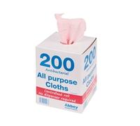 Anti-bacterial Cloths on a Roll 220x370mm Red (Pack of 200) 100247