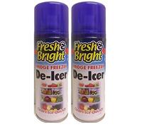 Anti-Bacterial Fridge Freezer De-Icer Spray Deicer Spray Fridge Cleaner Genuine Fresh & Bright 200ml Quick Ice Remover (Pack of 2)