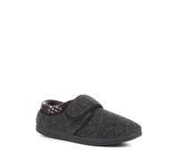 Anti-Bacterial Touch-Fasten Slippers Pavers Grey 10