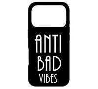 Anti Bad Vibes Positive Affirmations and Retro Aesthetics Case for iPhone 17 Pro