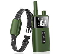 Anti Barking Collar with Remote, Dog Training Collar for Small Medium Large Dogs(10-120 lbs) with Vibration&Sound&Safety Lock, Stop Dog Barking Rechargeable&Waterproof Humane(Green)