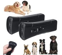 Anti Barking Device, Anti Dog Barking Device, 3 in 1 Handheld Ultrasonic Stop Dog Barking Device, Ultrasonic Dog Deterrent Control Sonic Bark Deterrents Stop Waterproof (2Pcs)