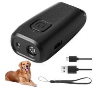 Anti Barking Device Deterrent for Dogs Mini Ultrasonic Bark Stopper Device Rechargeable Indoor Outdoor Handheld Ultrasonic Dog Barking Devices Effective Powerful Stop Barking with LED Strobe Light