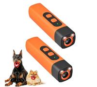 Anti Barking Device for Dogs, Dog Bark Deterrent Device with HD Display and LED Flashlight, Stop Bad Behavior Without Yelling or Swatting (Orange 2Pcs)