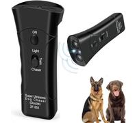 Anti Barking Device, Handheld Dog Repeller Trainer Dual-Channel Dog Repeller Ultrasonic Handheld Dog Training Tool, 3 in 1 Bark Control Tool Frequency Levels Humanized and Safe, for Cats