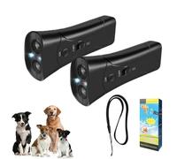 Anti Barking Device,Ultrasonic Dog Deterrent Control,Dog Barking Silencer,Barks no More Dog Training Device, 3 in 1 Frequencies Bark Guard Mod Trainer Stopper For Small Medium Large Dogs (Black-2pcs)