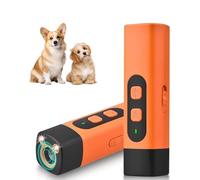 Anti Barking Device,Ultrasonic Dog Deterrent Control,Dog Barking Silencer,Barks no More Dog Training Device, 3 in 1 Frequencies Bark Guard Mod Trainer Stopper For Small Medium Large Dogs (Orange-2pcs)