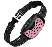 Anti Barking Dog Collars, Bark Collar Stop Dog Barking with Vibration & Beep Modes Harmless Training Dog Collar for Small Medium Large Dogs No Bark Collar Rechargeable IP67 Waterproof Humane-Pink