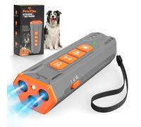 Anti Barking Ultrasonic Device for Dogs, Bark Stopper, Barking Deterrent & Dog Trainer for Indoor-Outdoor. Small, Medium & Large Dogs. 2-in-1 Led Flashlight, 100% full refund if not fully happy. Grey