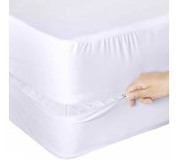 Anti Bed Bug Fully Zipped Waterproof Mattress Protector Total Encasement Cover Anti Allergy Premium Mattress Protector Bed Bug Dust Mite Proof 30cm/12inch Deep Mattress Cover (King)