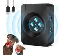 Anti Bell Device Dogs, 4 Transmitters Rechargeable Anti Bell for Dogs, 33 Feet Automatic Anti-Barking Ultrasonic Device, Dog Bark Control Devices, Indoor and Outdoor Safe for Small, Medium, Large Dogs