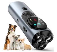 Anti-Bell Device for Dogs, Anti-Barking Ultrasonic Device with 3 Transmitters, Anti-Bark for Dogs with 2 Modes and LED Light, 30 Feet Long Handheld Device for Dog Barking Stop, for Training Indoor and