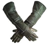 Anti-bite Safety Animal Handling Gloves, Ultra-long Leather Protective Gloves Compatible with Captured Animals, Reptiles, Cats