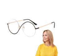 Anti Blue Light Glasses - Computer Blue Light Glasses Eyes Protectors,Retro Round Half-Frame Eyewear for Students Drivers Family Trav el Collea gues Friends Reading